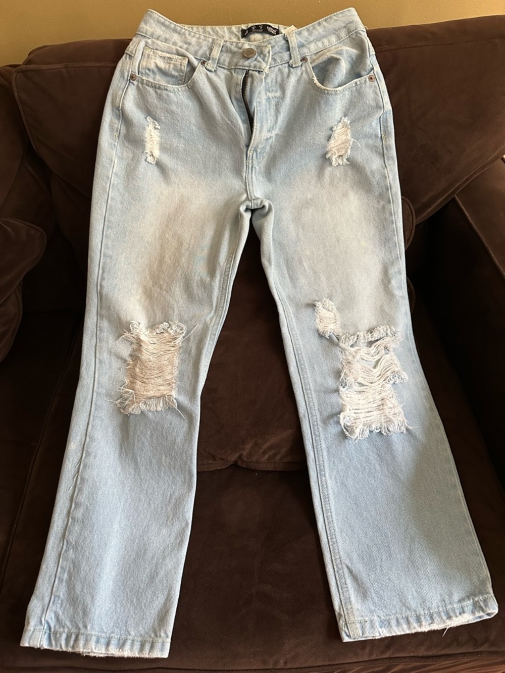 Cuidado Con El Perro Light Blue Distressed Women’s Jeans